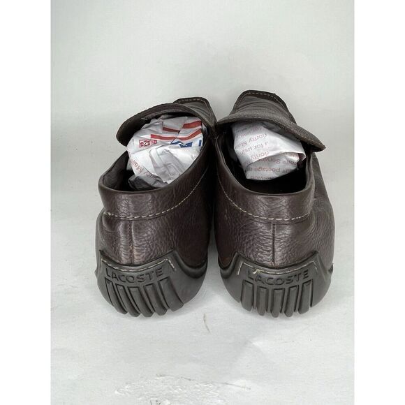 Lacoste Brown Leather Casual Comfort Driving Loafers Shoes Men Size 13M US/46EU - Picture 4 of 13
